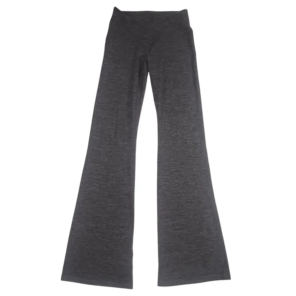Fabletics Leggings Women’s Size M Dark Gray Cozy Heather High Waist Wide Leg NWT